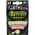 Crayola Crayons, f/Craft Paper, 24 Bold/Bright Colors, AST, 24PK CYO523463